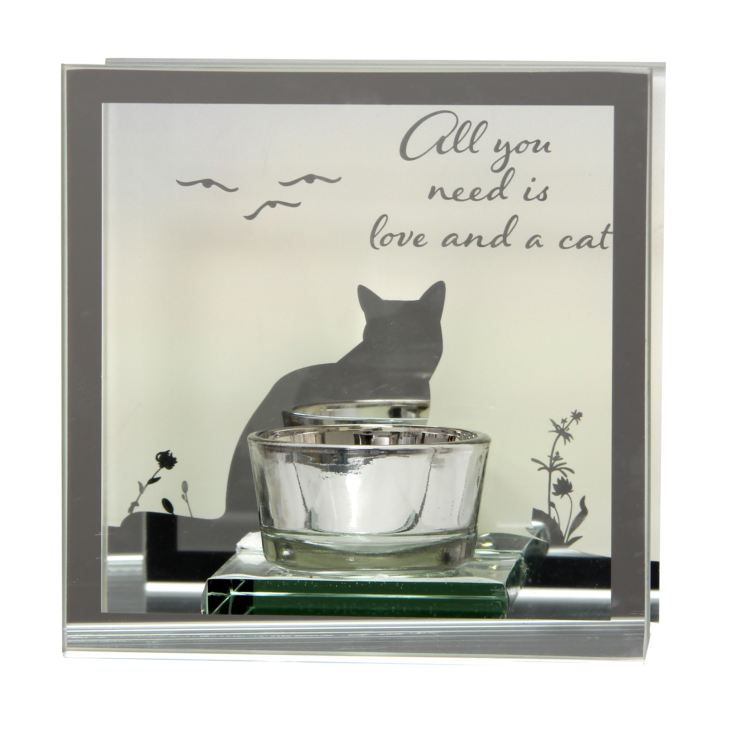 Reflections Of The Heart Mirror Tealight Holder - Cat product image