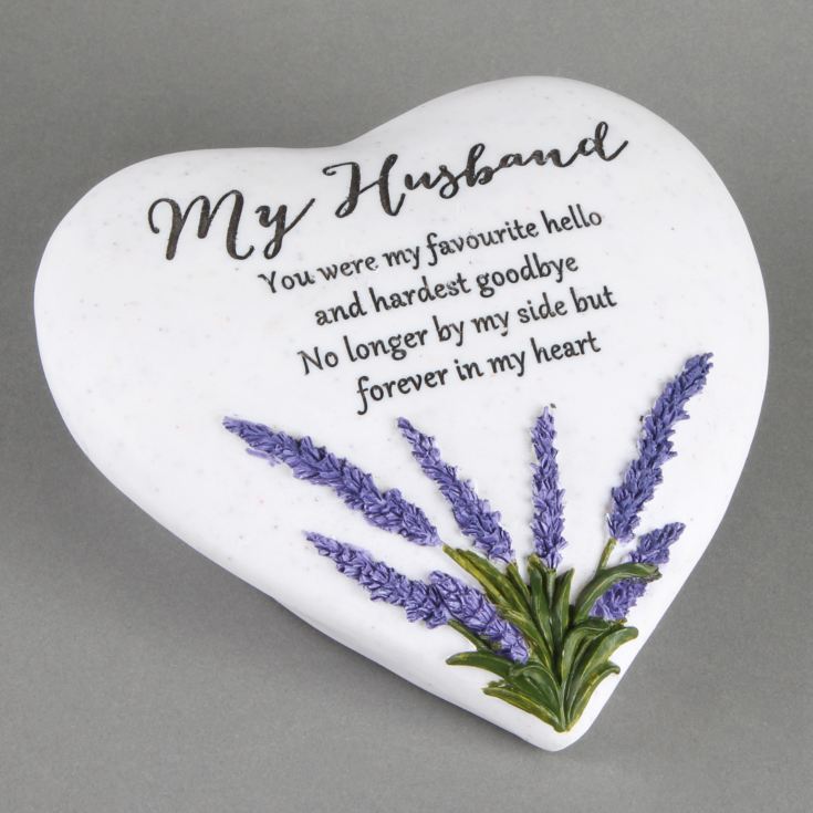 Thoughts Of You Heart Stone / Lavender - Husband product image