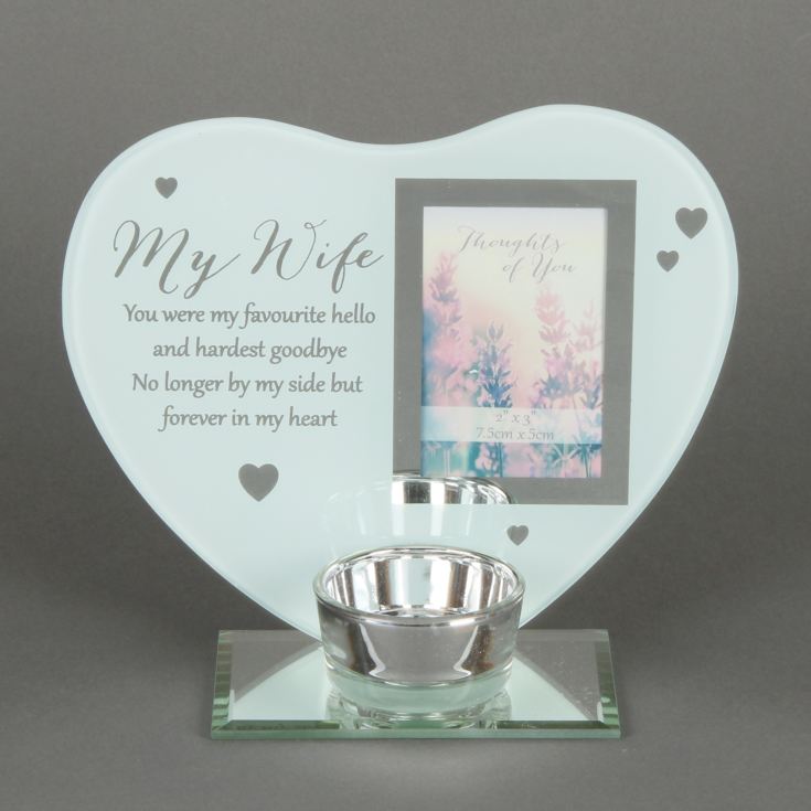 'Thoughts of You' Heart Tea Light Holder - Wife product image