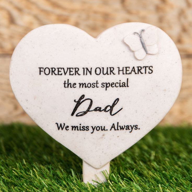 Thoughts Of You Heart Graveside Stake - Dad product image