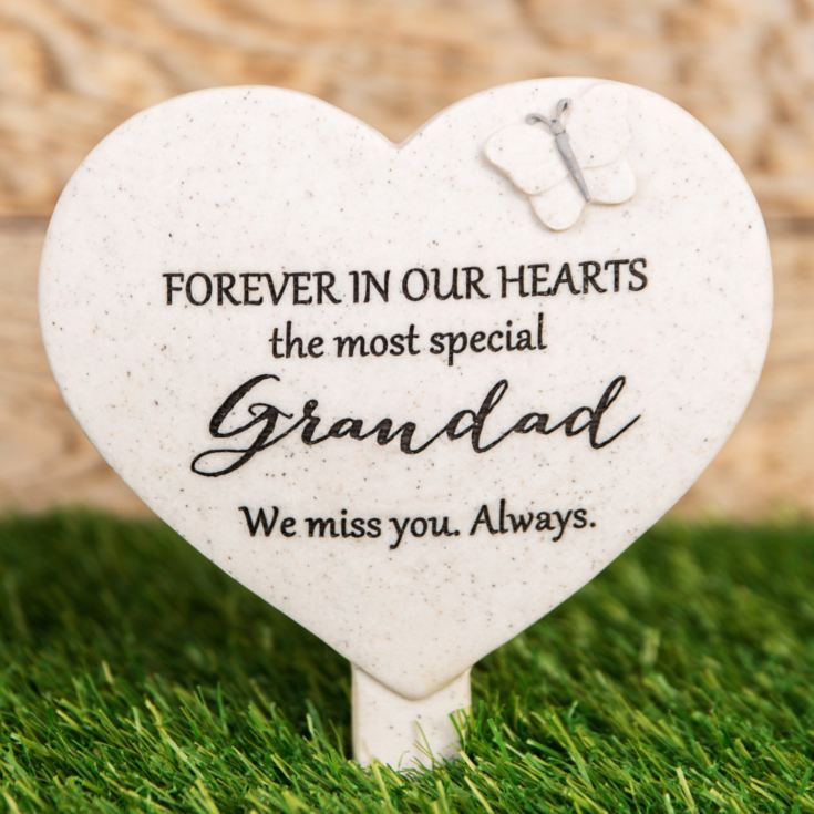 Thoughts Of You Heart Graveside Stake - Grandad product image