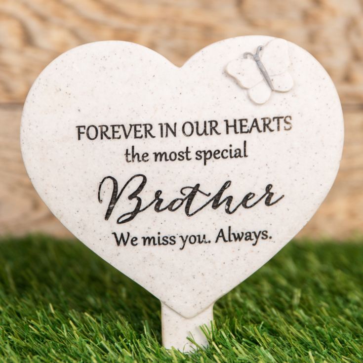 Thoughts Of You Heart Graveside Stake - Brother product image