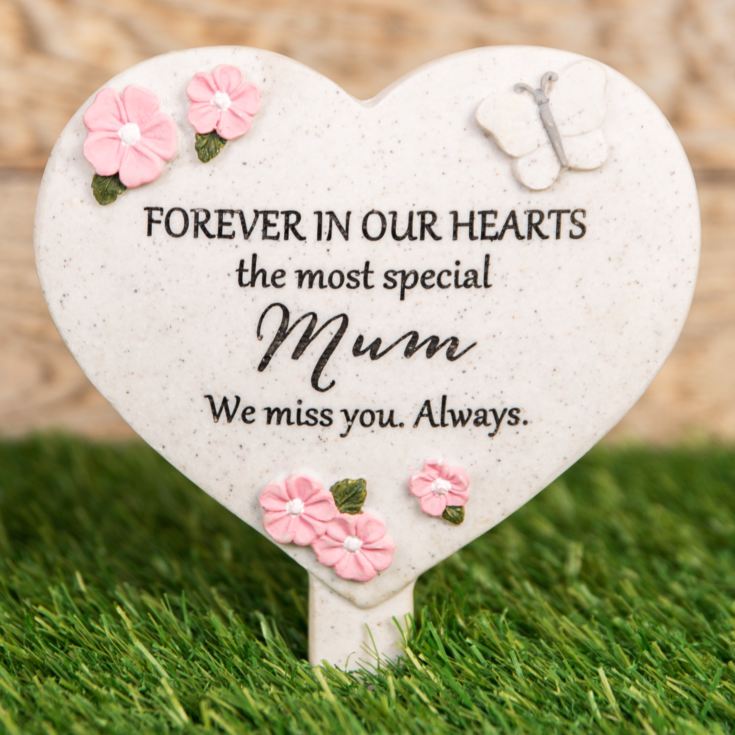 Thoughts Of You Heart Graveside Stake - Mum product image