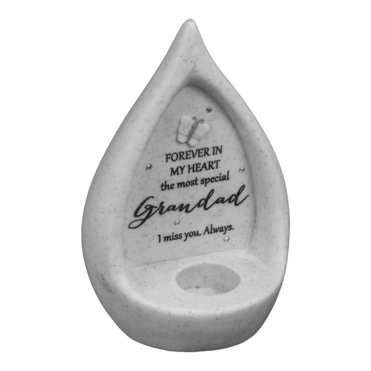 Thoughts Of You Teardrop Graveside Tealight Holder - Grandad product image