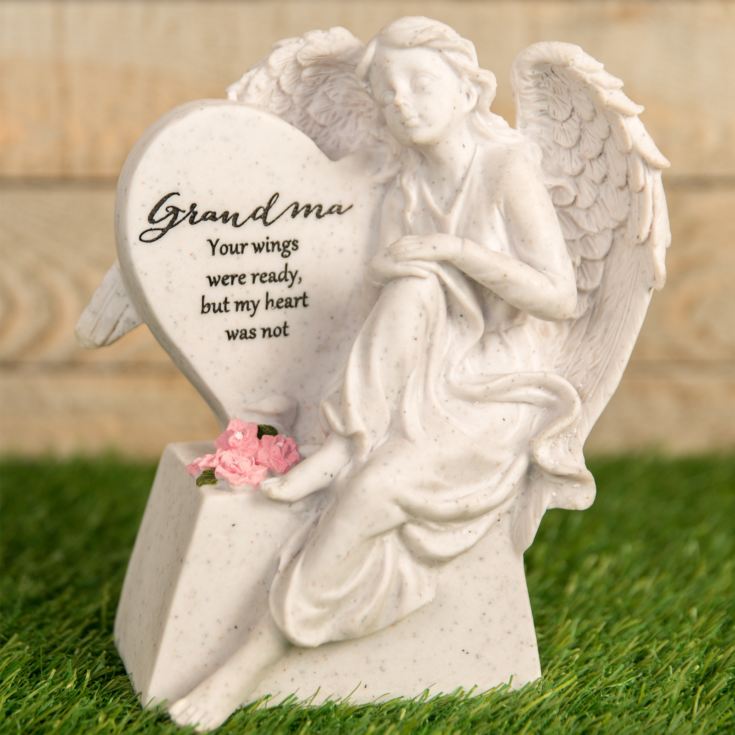 Thoughts Of You Graveside Angel & Heart - Grandma product image