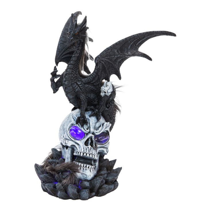 Mystic Legends Grey Dragon & Skull Figurine product image