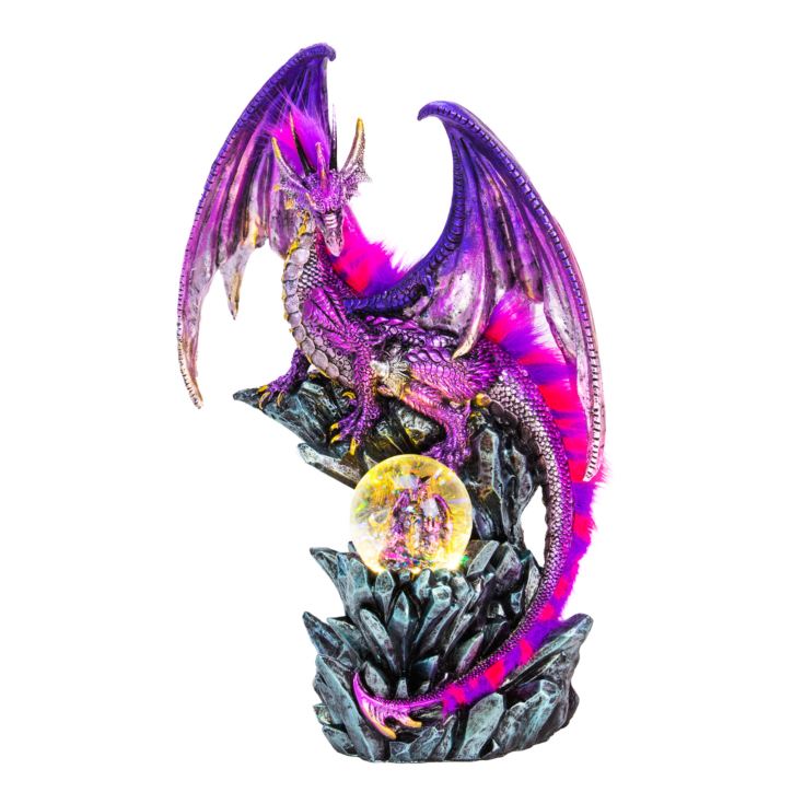 Mystic Legends Pink & Purple Trimmed Dragon & Glass Ball product image
