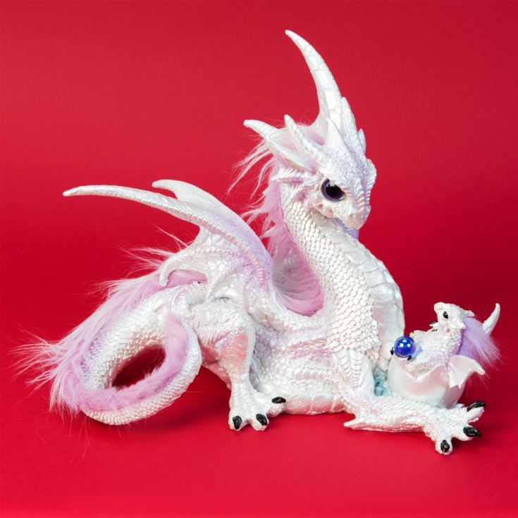 Mystic Legends White Dragon & Baby with Lilac Crest product image
