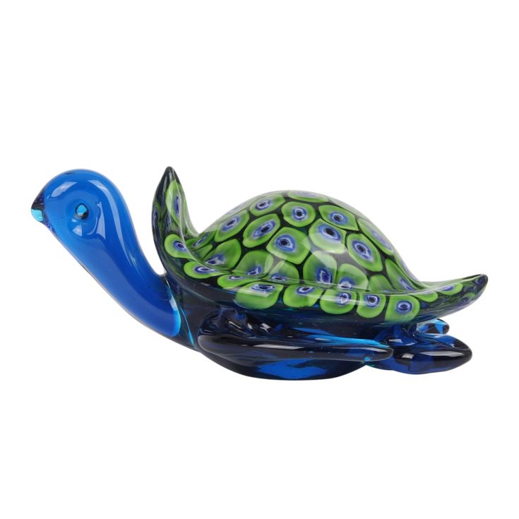 Objets d'Art Glass Figurine - Blue & Green Turtle product image