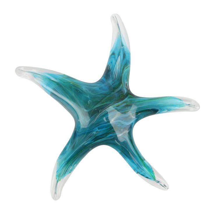 Objets d'Art Glass Figurine - Green Starfish product image