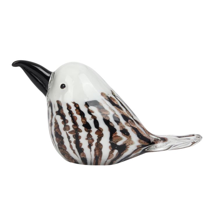 Objets d'Art Glass Figurine - Gold & White Bird product image