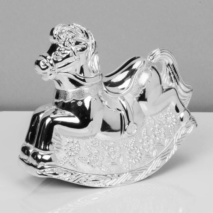 Bambino Silver Plated Rocking Horse Money Box product image