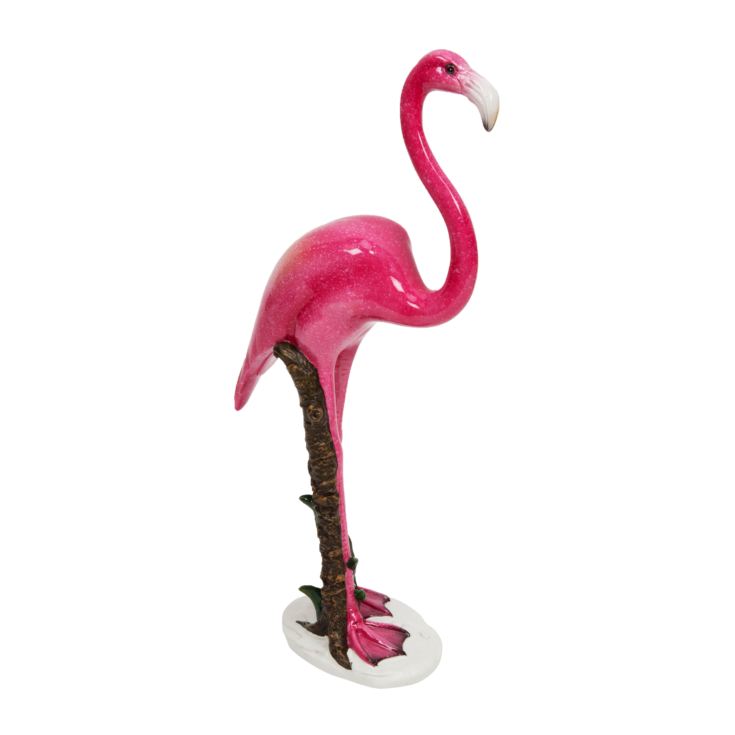 Pink Glossy Standing Flamingo Figurine product image