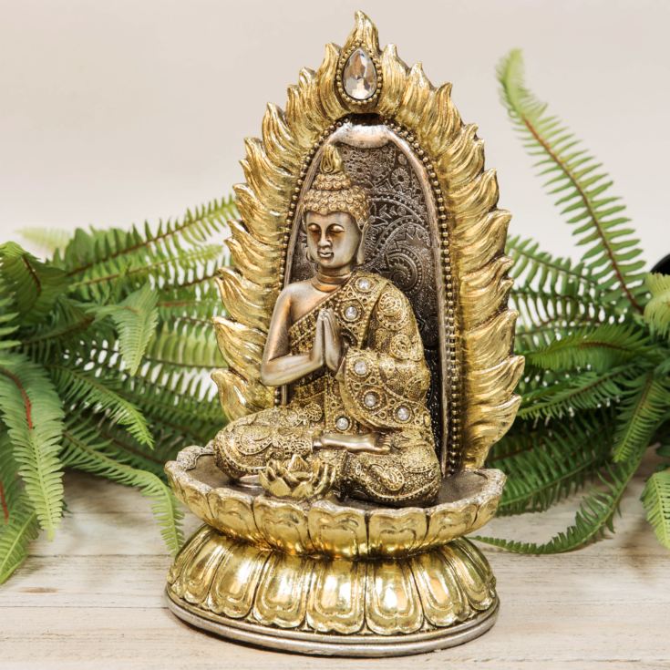 Gold & Silver Finish Thai Buddha Figurine - 29cm product image