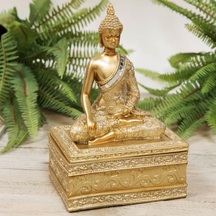 Gold Thai Buddha Trinket Box product image