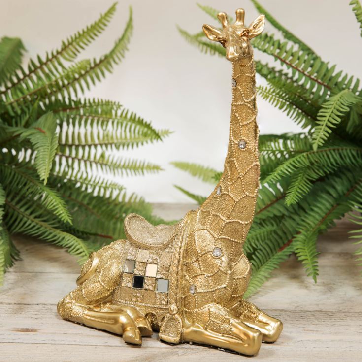 Golden Giraffe Figurine 24.5cm product image