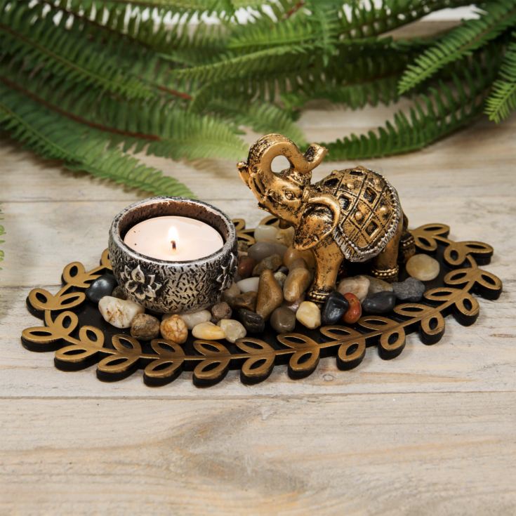 Elephant Figurine Tea Light Holder 9cm product image