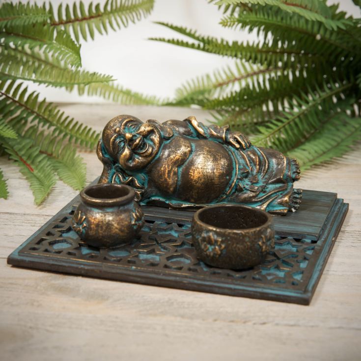 Buddha Tea Light & Incense Stick Holder 19.5cm product image