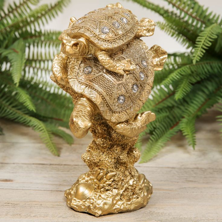 Golden Sea Turtles Figurine 23cm product image
