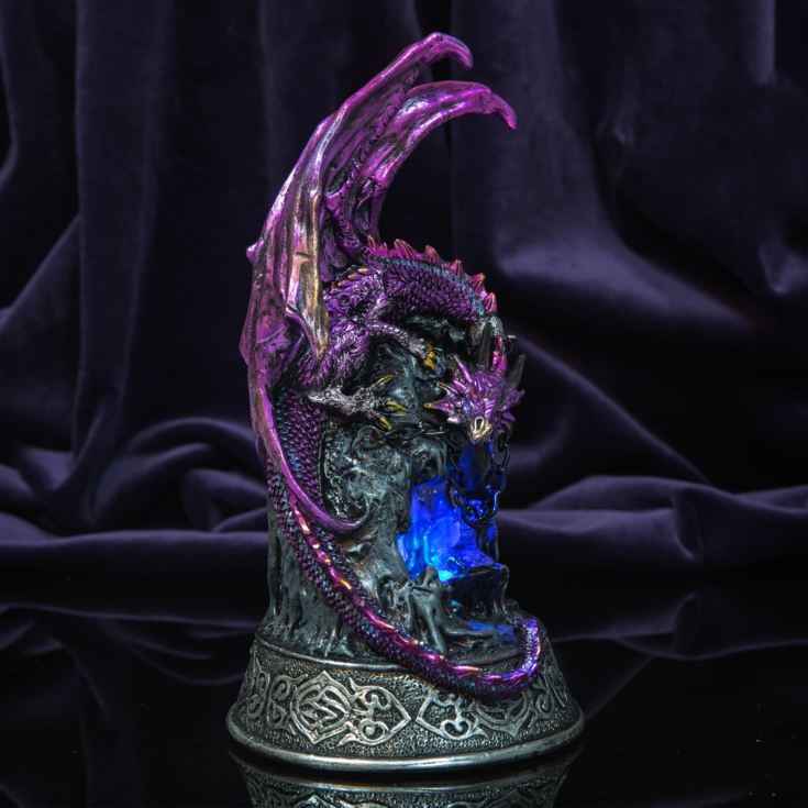Mystic Legends Purple Dragon Figurine with LED Light Up Base product image