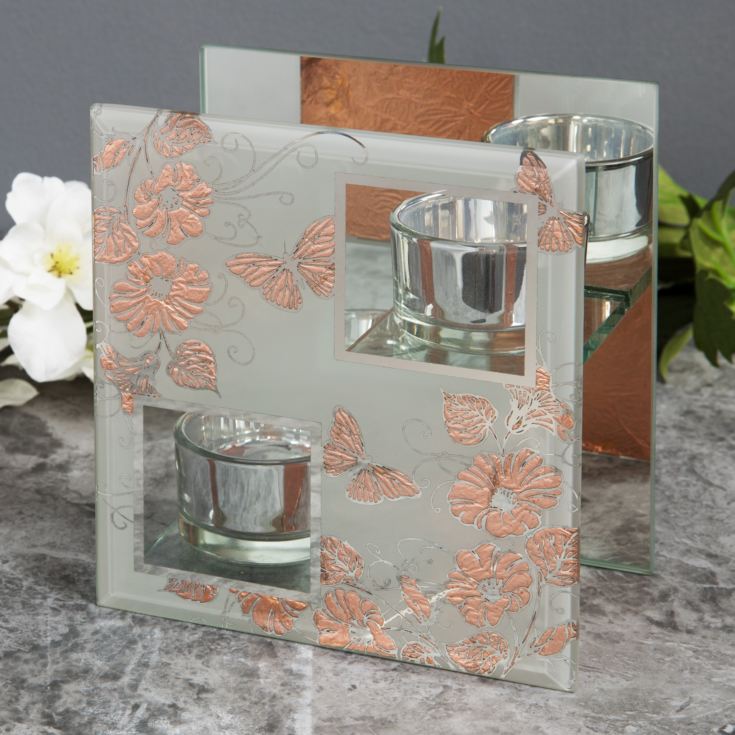 Sophia Rose Gold Collection Double Tealight Holder product image