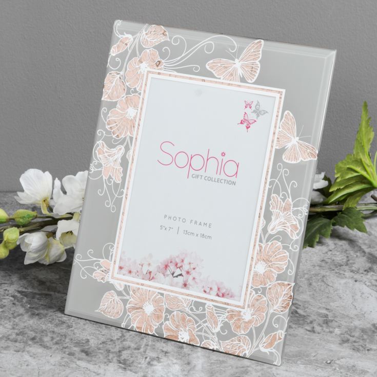 5" x 7" - Sophia Rose Gold Collection Butterfly Photo Frame product image