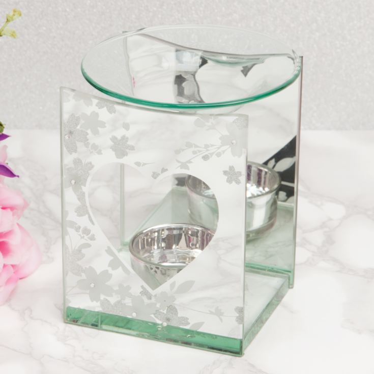 Sophia Glass & White Flower Oil Burner product image