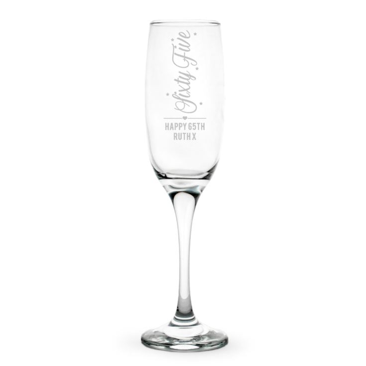 Personalised 65th Birthday Prosecco Glass product image