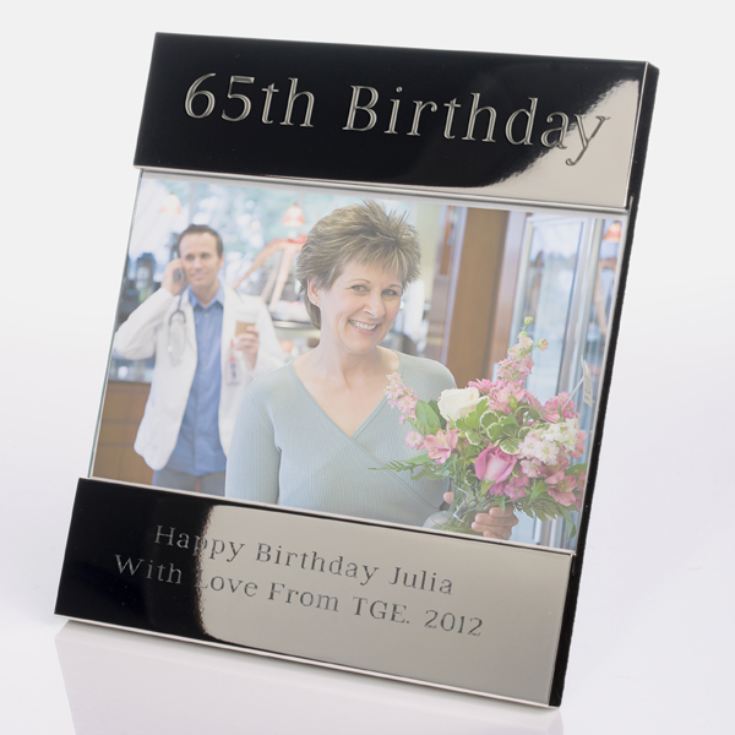 Engraved 65th Birthday Photo Frame product image