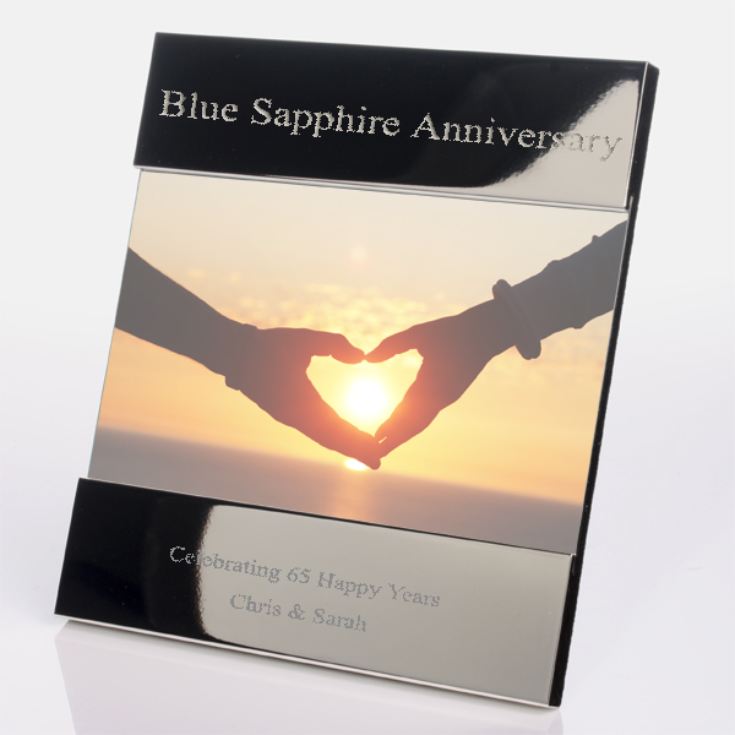 Engraved 65th (Blue Sapphire) Anniversary Photo Frame product image