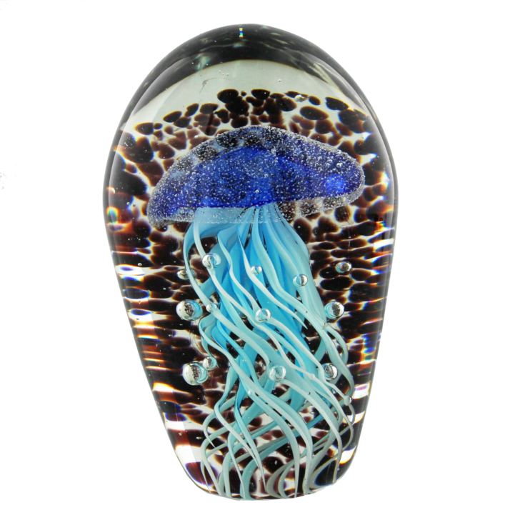 Objets d'art Glass Paper Weight - Blue Jelly Fish product image