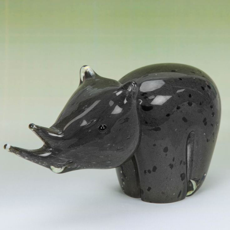 Objets d'Art Handmade Glass Figurine - Rhinocerous product image