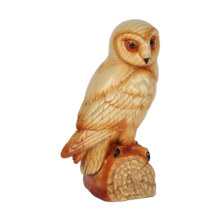 Naturecraft Wood Effect Resin Figurine - Owl on Log product image