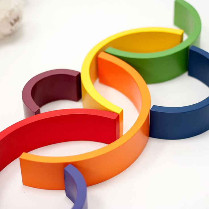Rainbow Wooden Building Blocks The Gift Experience