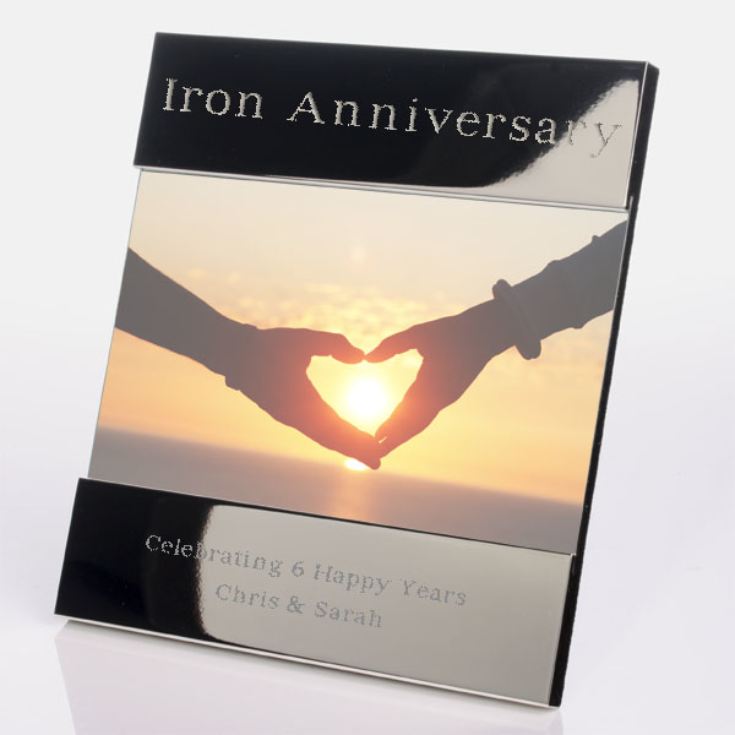 Engraved 6th (Iron) Anniversary Photo Frame product image