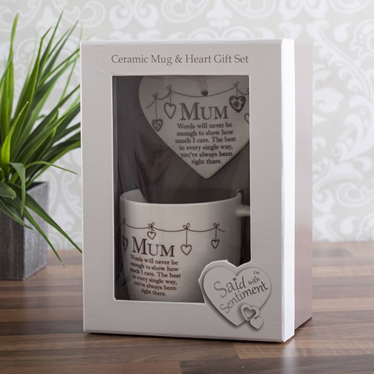Mum Mug and Heart Gift Set The Gift Experience