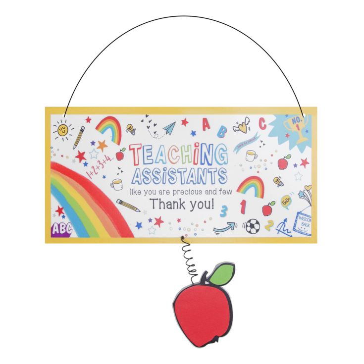 Thank You Teaching Assistant Plaque with Apple Icon product image