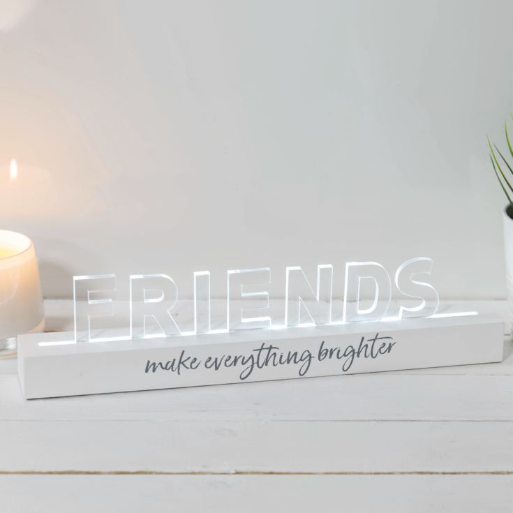 'Say It In Lights' Plaque White LED 40cm Power Bar - Friends product image