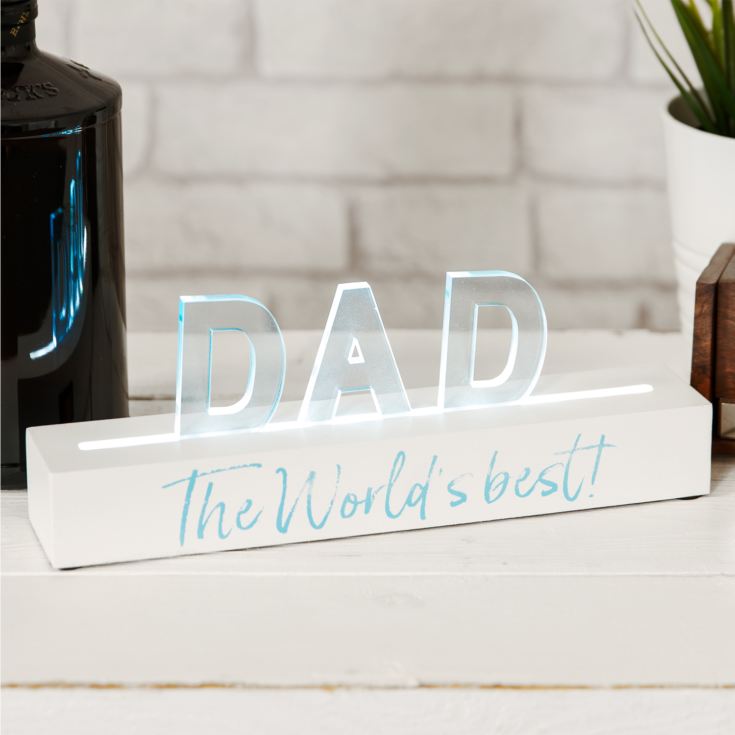 ''Say It In Lights'' Plaque White LED 25cm Power Bar - Dad product image