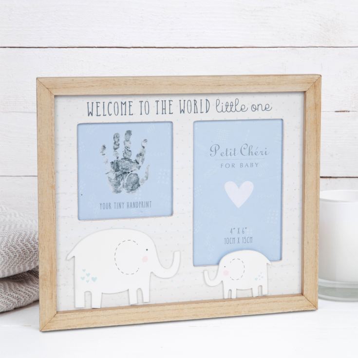 4" x 6" - Petit Cheri Hand Print & Photo Frame - Blue product image