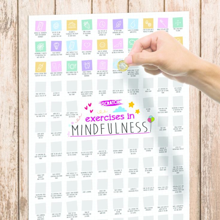 Scratch Poster - 100 Exercises In Mindfulness product image