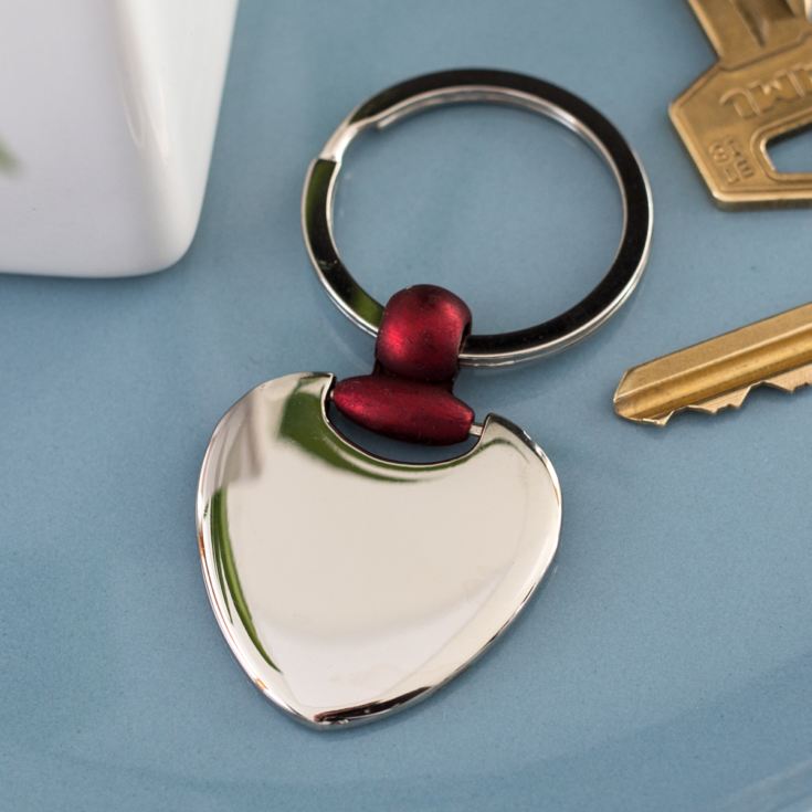 Engraved Silver Heart Keyring The Gift Experience