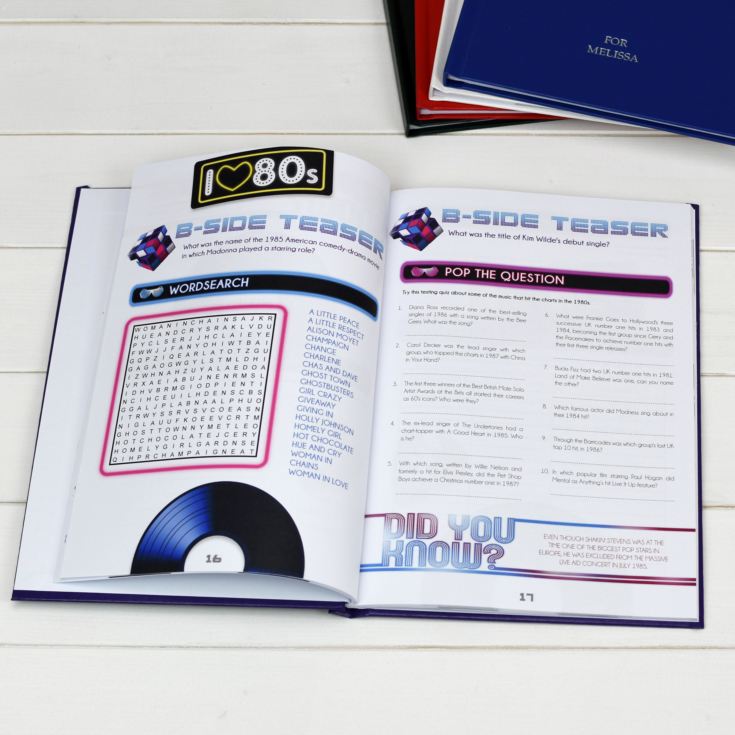 Personalised 1980s Music Quiz Book product image