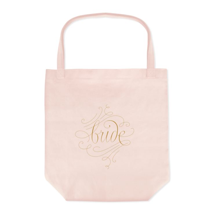 FRINGE STUDIO Pink Cotton Canvas Tote Bag - Bride product image