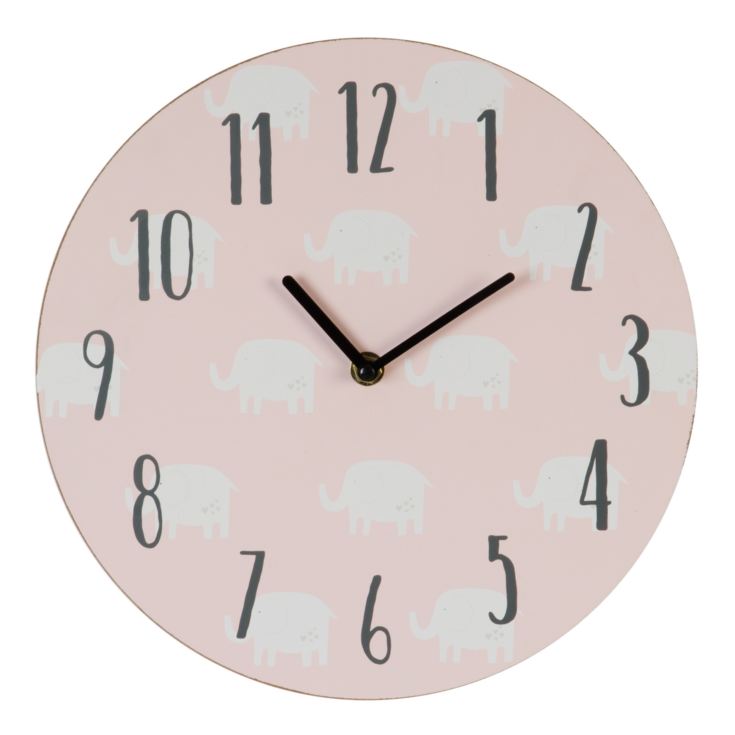 Petit Cheri Pink Elephant Wall Clock product image