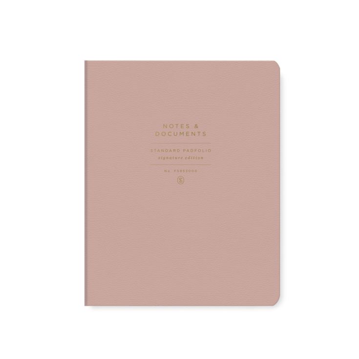 MAUVE FAUX LEATHER PADFOLIO WITH PEN product image