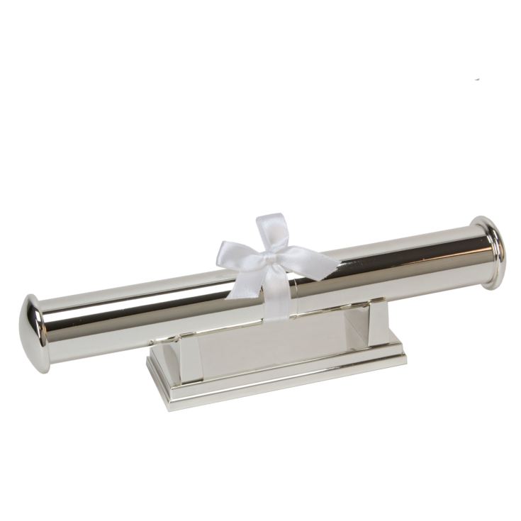 Plain certificate tube with silverplated stand product image