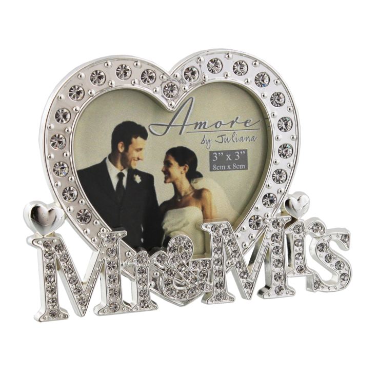 3" x 3" - AMORE BY JULIANA® Crystal Heart Photo Frame product image