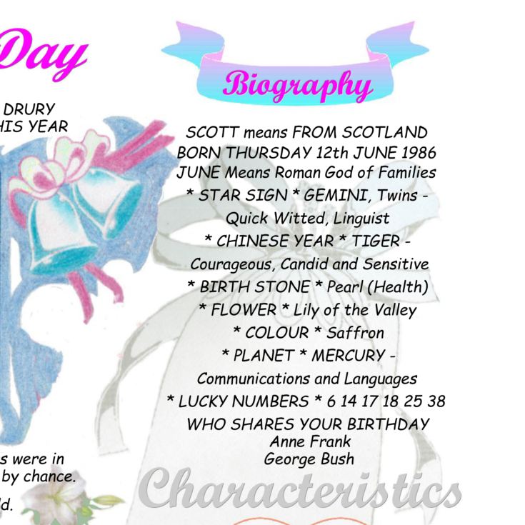 8th Anniversary Wedding Day Chart Framed Print product image