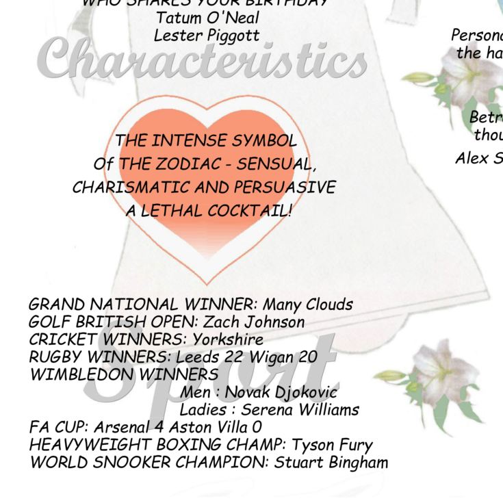 8th Anniversary Wedding Day Chart Framed Print product image